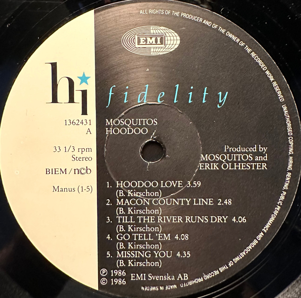 Mosquitos- Hoodoo (Швеция 1986г.)
