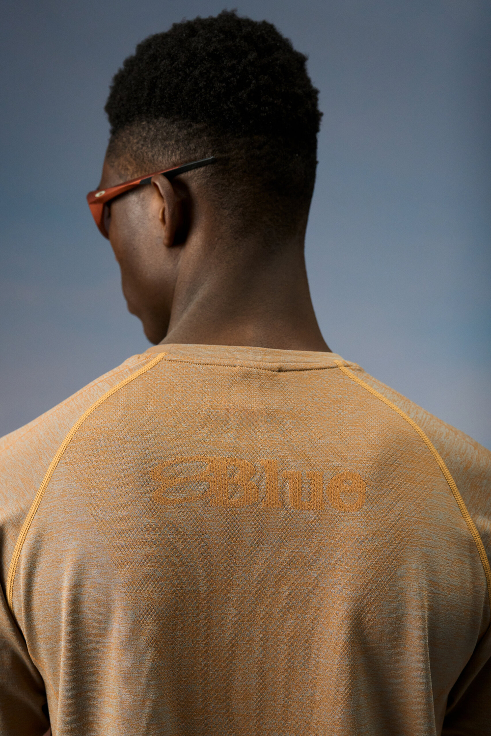Лонгслив Nothomme Blue Seamless Knit Mesh Running Long Sleeve "Sunset Yellow"