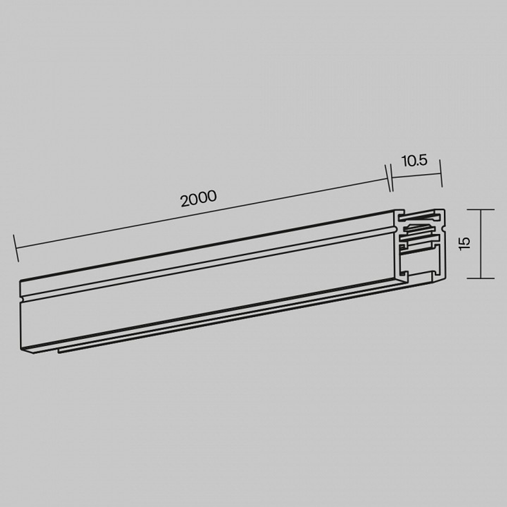 Трек накладной Maytoni Technical Busbar trunkings Levity TRX184-112B-1