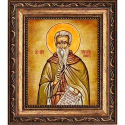 Григорий Синаит преподобный. Икона на холсте.