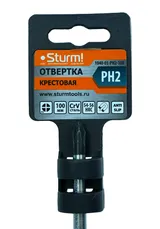 Отвертка крестовая PH2x100мм, CrV, магнитный наконечник Sturm! — фото 4