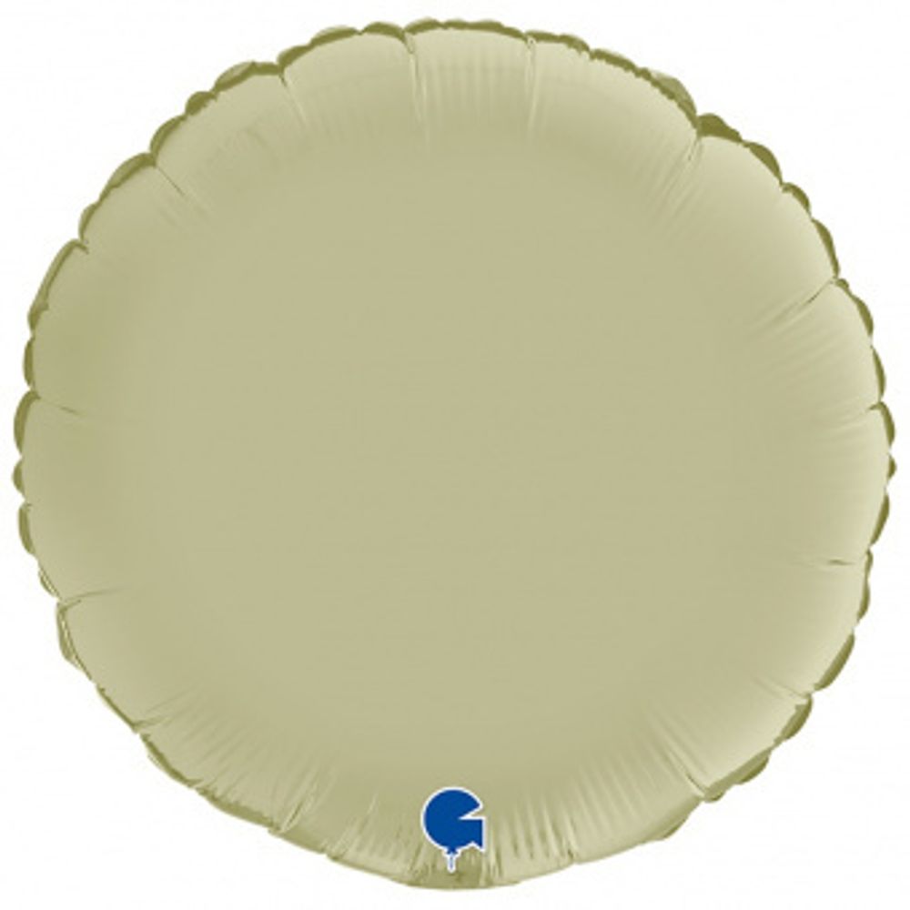 G Шар круг 18" / 45 см сатин оливковый / Olive Greenl (БГ-15)  Изображение2