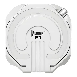 Фонарь для смартфона Wuben E1, белый - вид спереди, логотип и корпус
