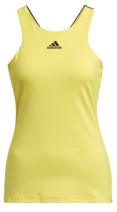 Женский топ теннисный Adidas Y-Tank W - beam yellow/black