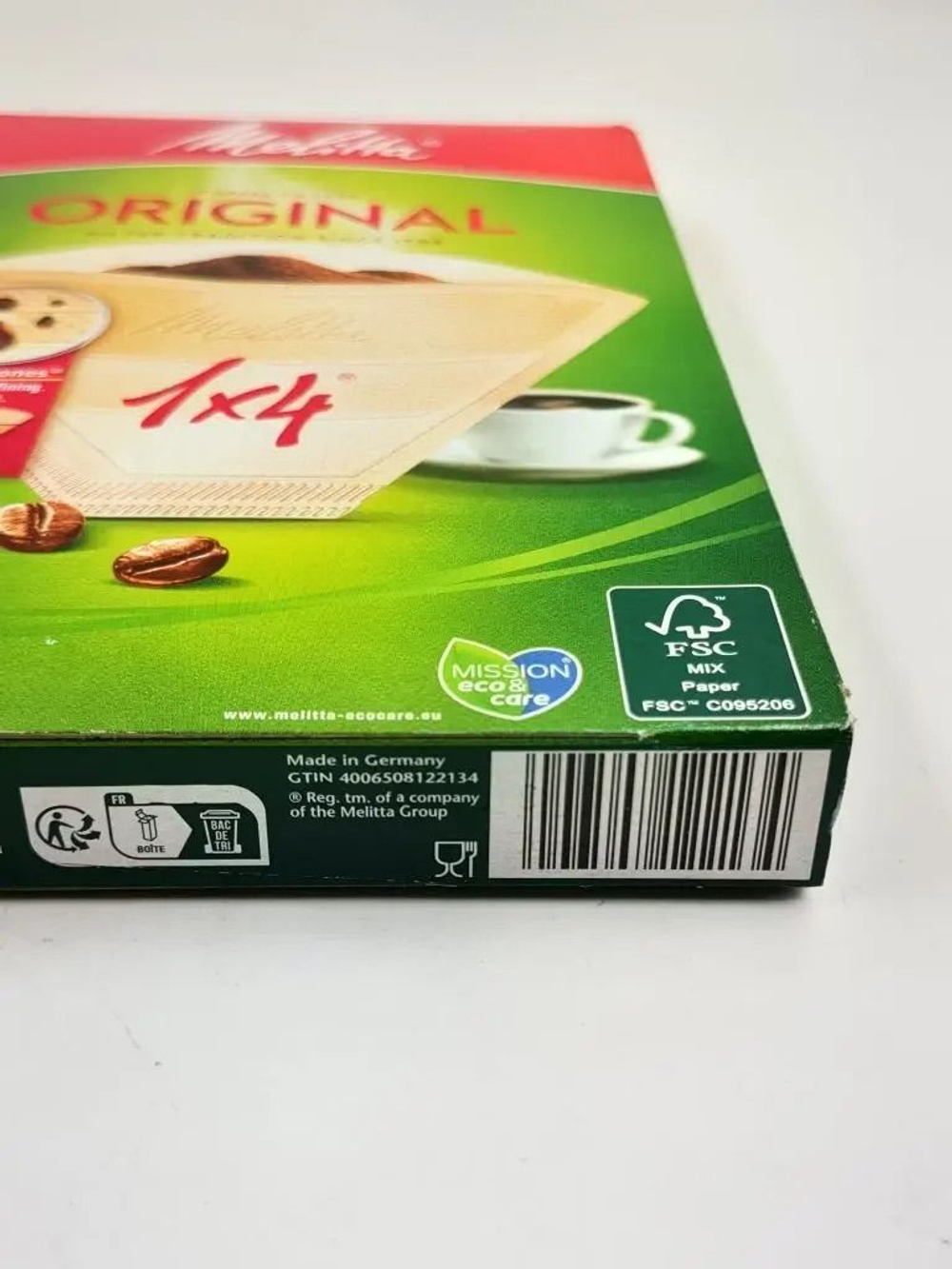 Фильтры для капельных кофеварок Melitta 1х4 неотбеленные, 40 шт (Германия)