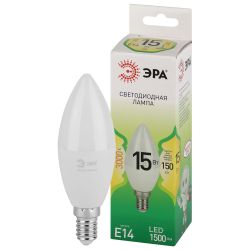 Лампа светодиодная ЭРА GREEN LINE LED B35-15W-830-E14 GL 15Вт свеча теплый свет E14 | Лампы cветодиодные Свеча (B/C)