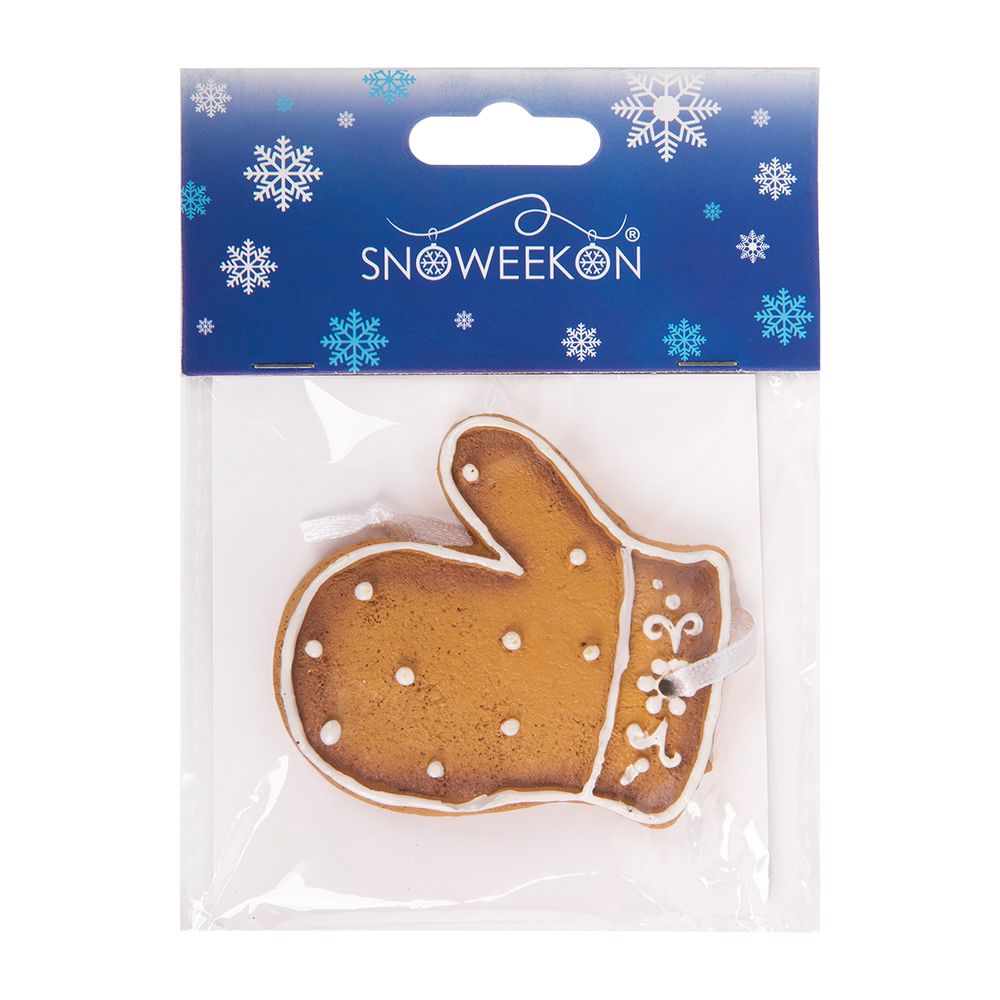 Елочная игрушка 5.7 см, 5 шт, №05 пряничная рукавичка, Snoweekon SNW-DS161 Елочная игрушка 5.7 см, 5 шт, №05 пряничная рукавичка, Snoweekon SNW-DS161