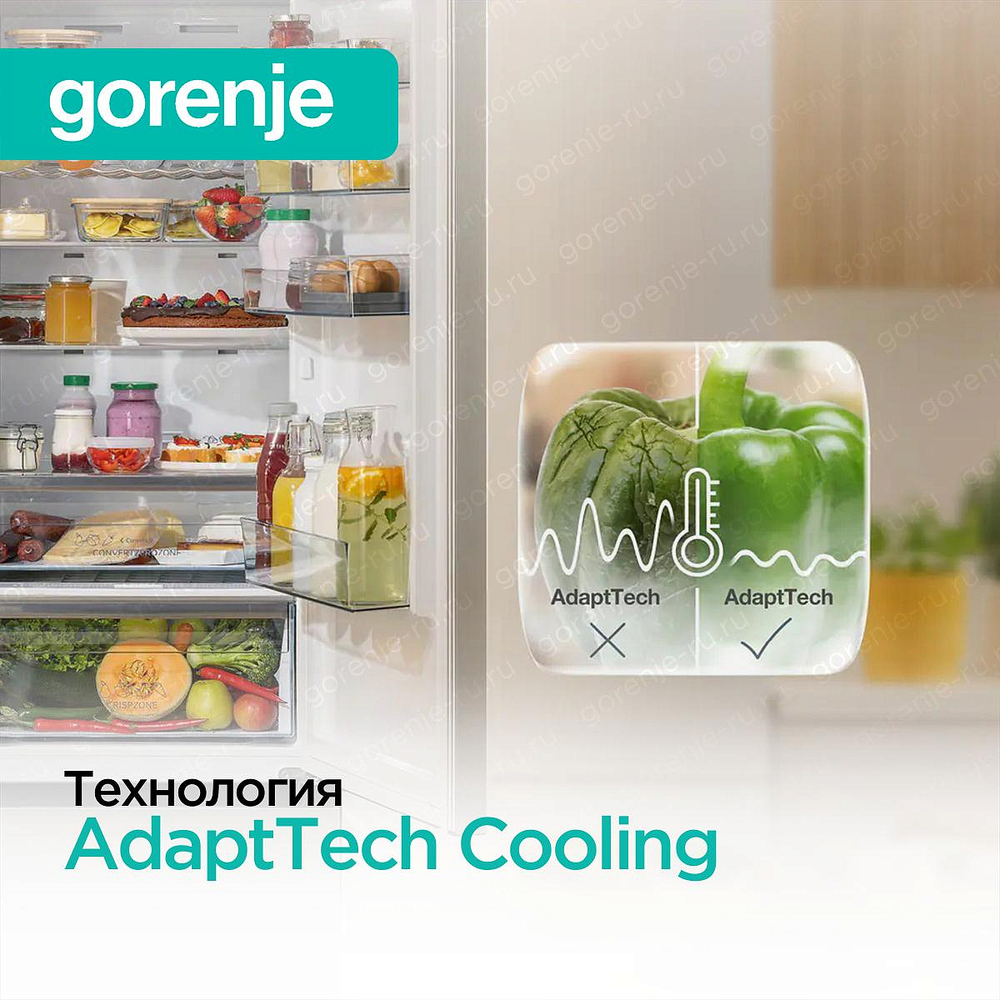 Отдельностоящий холодильник Gorenje NRK6202EBXL4