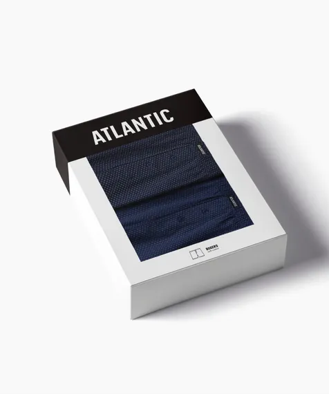 Трусы (2 шт) мужские семейные Atlantic 2MBX-079, хлопок, кобальт + темно-голубой
