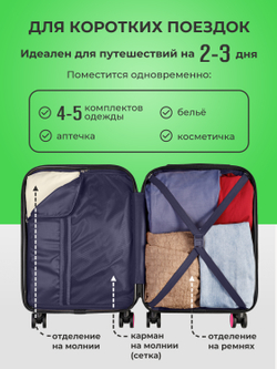 Набор S/M ручная кладь и средний Розовый