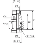 Соединение PNF DL10 16х1.5 - DS06 14x1.5 (корпус)