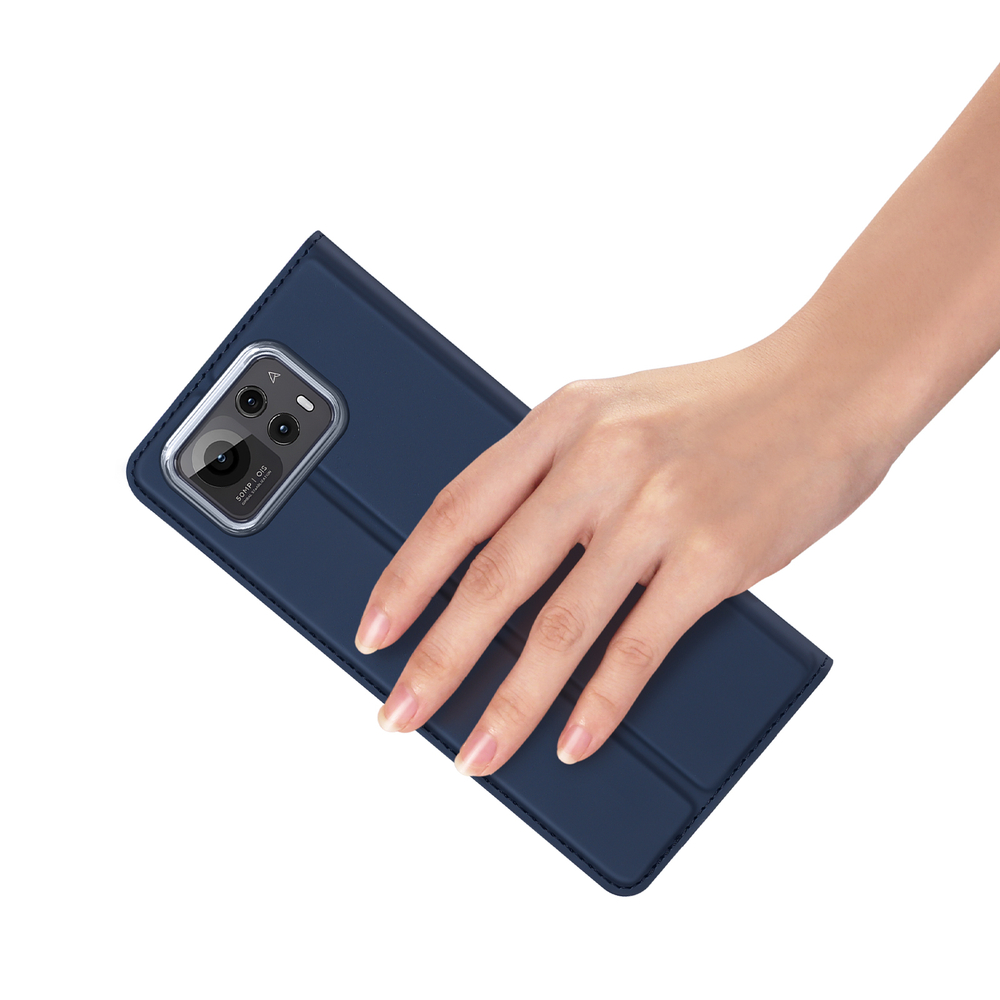 Чехол книжка из PU кожи синего цвета от Dux Ducis для смартфона ASUS Zenfone 12 Ultra, серия Skin Pro Series Case