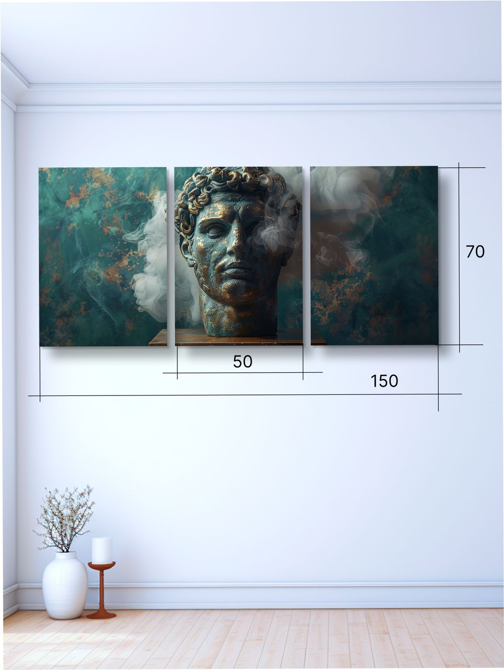 Картина Золотое будущее модульная 50x70см 3шт.