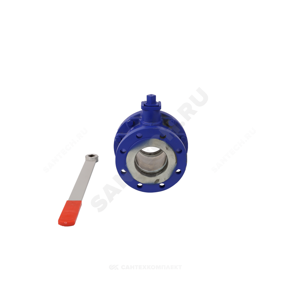 Кран шаровой чугун 565A Ду 125 Ру16 фл рукоятка Тмакс=150 оС Zetkama 565A125C09