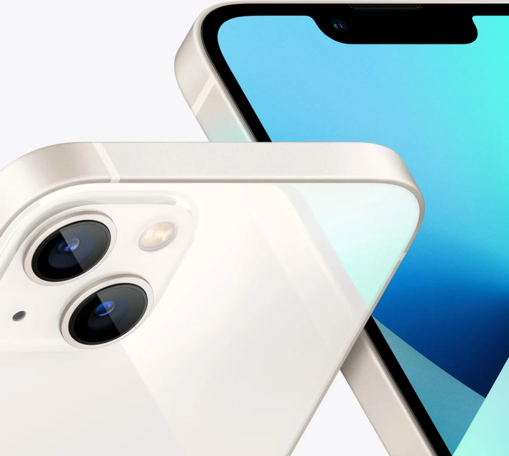 Смартфон Apple A2633 iPhone 13 128Gb 4Gb сияющая звезда моноблок 3G 4G 1Sim 6.1" 1170x2532 iOS 15 12Mpix 802.11 a/b/g/n/ac/ax NFC GPS GSM900/1800 GSM1900 Protect