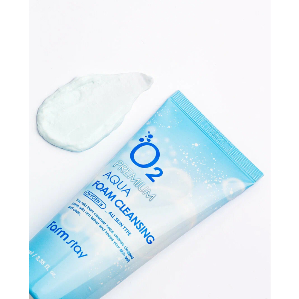 Кислородная пенка для умывания Farmstay "O2 PREMIUM AQUA FOAM CLEANSING" 100 мл