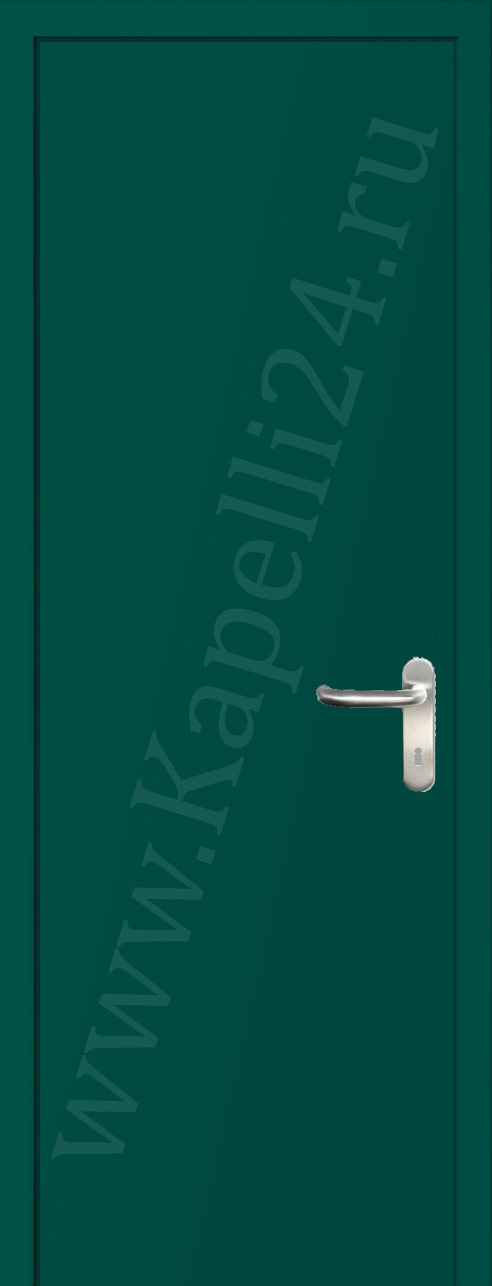 Дверь влагостойкая пластиковая KAPELLI multicolor ДГ RAL 6026 Опаловый зеленый + коробка