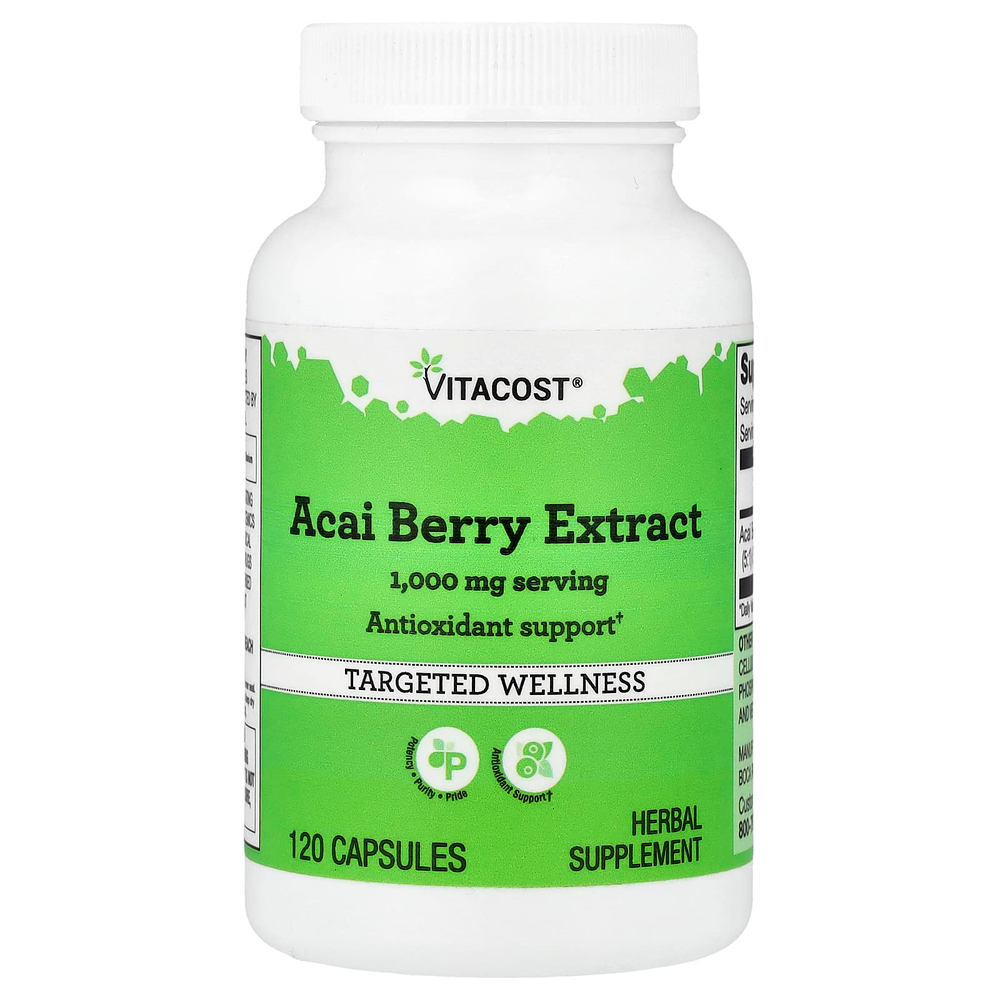 Vitacost, Acai Berry Extract, 120 Capsules (500 mg per Capsule)