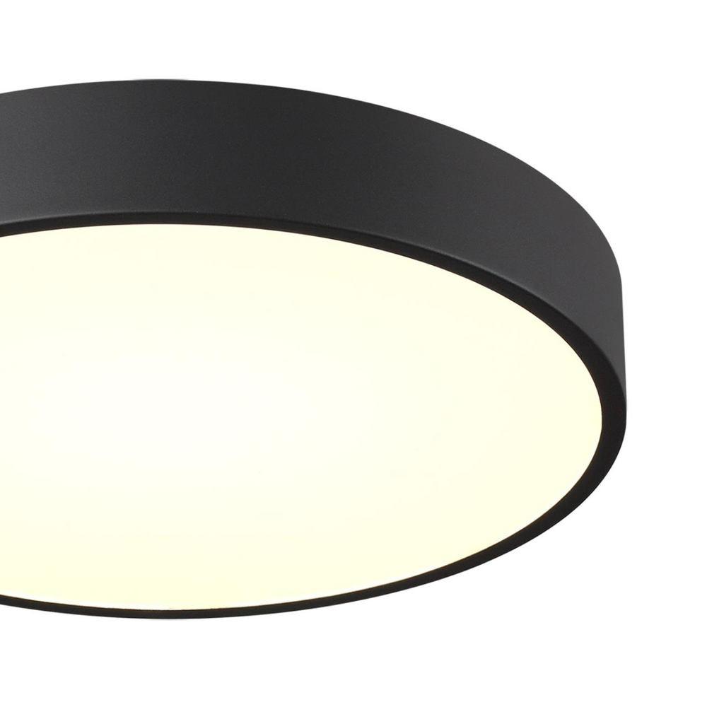 7758/48L MITRA LED SN 539 Светильник металл/акрил/черный LED (40Вт+8Вт) 4000K+4000K D500 IP20 подсветка QUASAR