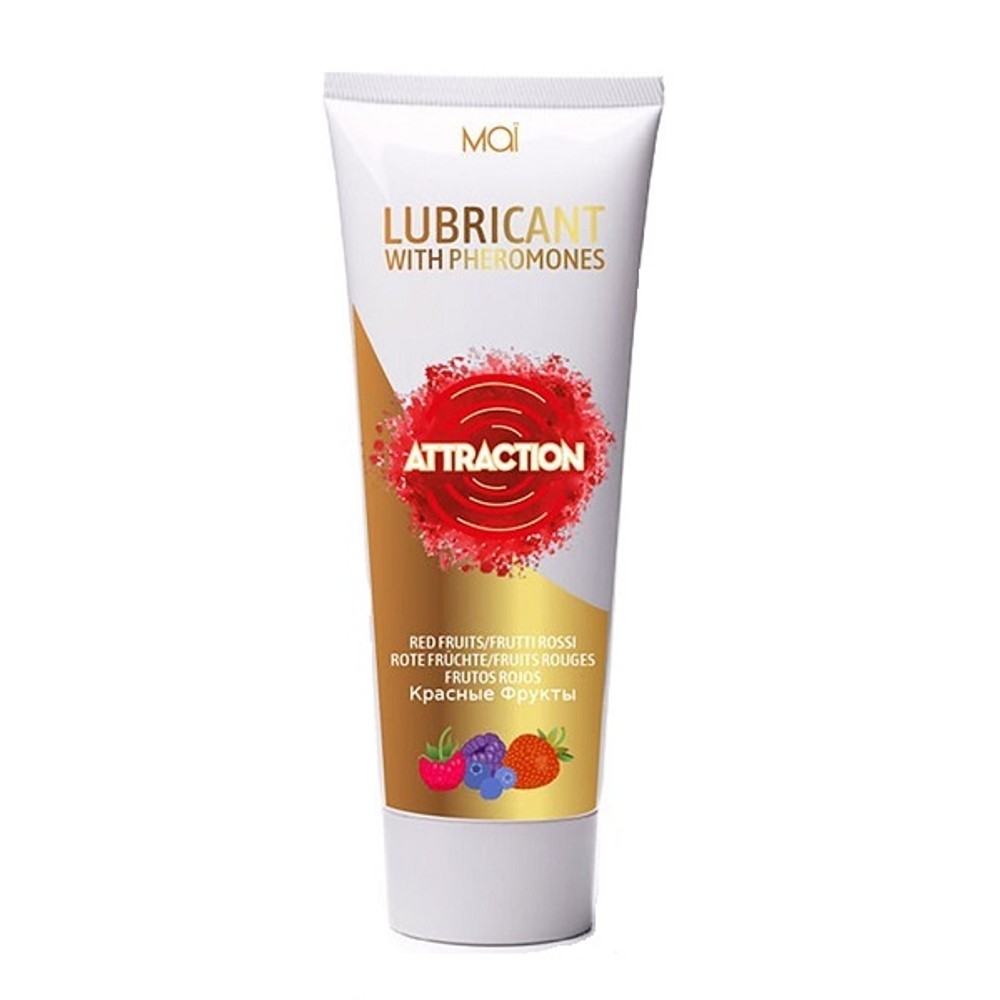 Лубрикант на водной основе с феромонами и ароматом красных фруктов Mai cosmetics Attraction 75мл