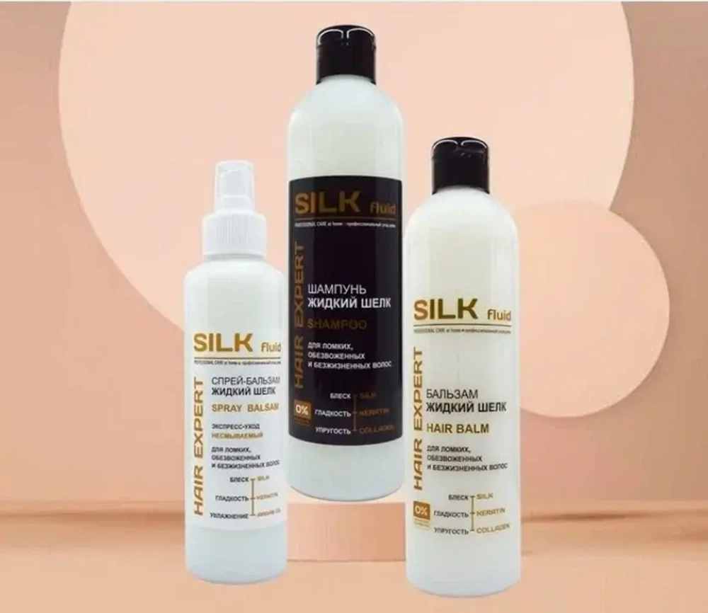 "SILK" Шампунь ЖИДКИЙ ШЁЛК для ломких обезвоженных волос 500мл