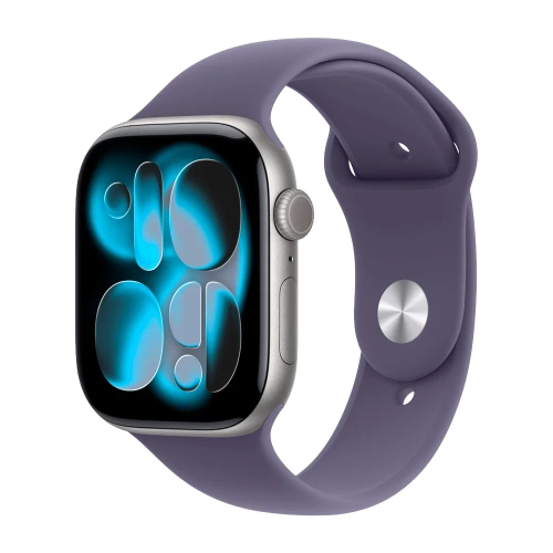 Умные часы Apple Watch Series 11 GPS, 46mm, Space Gray Aluminium Case with Purple Fog Sport Band, S/M