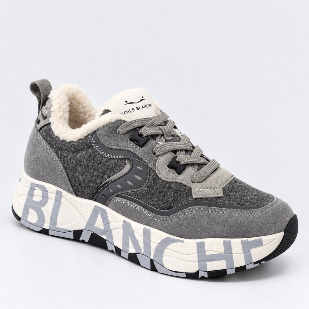 Комбинированные кроссовки Voile Blanche 2019460 grey на меху