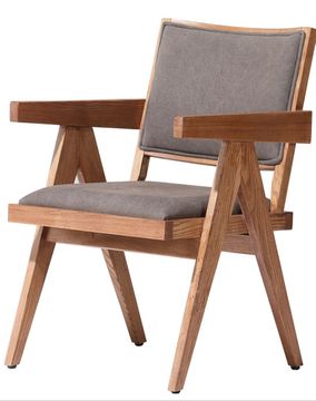 Кресло деревянное Aristide Canvas Armchair