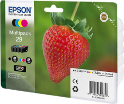 Epson Strawberry 29 CMYK Подлинный Черный, Голубой, Пурпурный, Желтый 1 шт C13T29864010