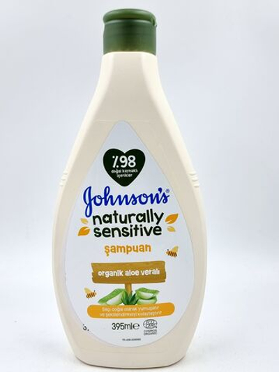 Шампунь Johnson's Natural Sensitive для чувствительной кожи с алоэ вера без отдушки, 395 мл