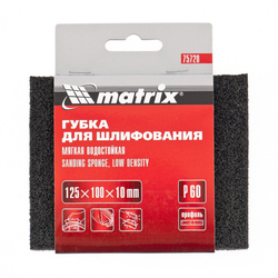 Губка для шлифования, 125 х 100 х 10 мм, мягкая, P 40 Matrix