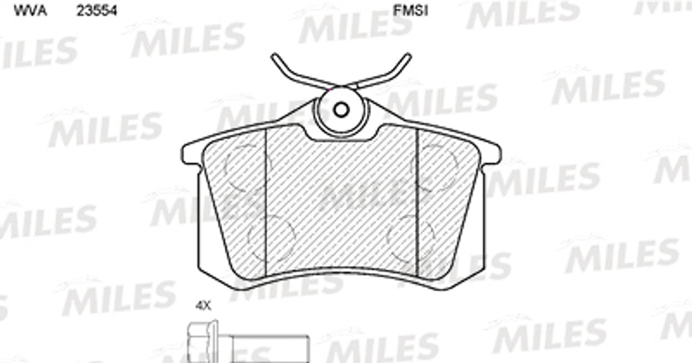 MILES - E110004-MLS - Brake Pad Set, disc brake