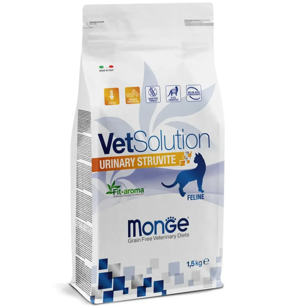 Диетический корм Monge VetSolution Cat Urinary Struvite при заболеваниях мочеполовой системы