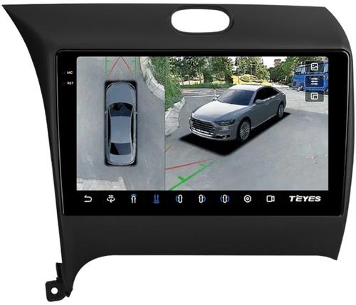 Магнитола для KIA Cerato 3 2013-2019 (без штатной КЗВ, рамка тип 1) - Teyes CC3-2K-360 монитор 9.5" 2K QLED на Android 10, Быстрая, CarPlay, 4G SIM-слот, 4 камеры в комплекте