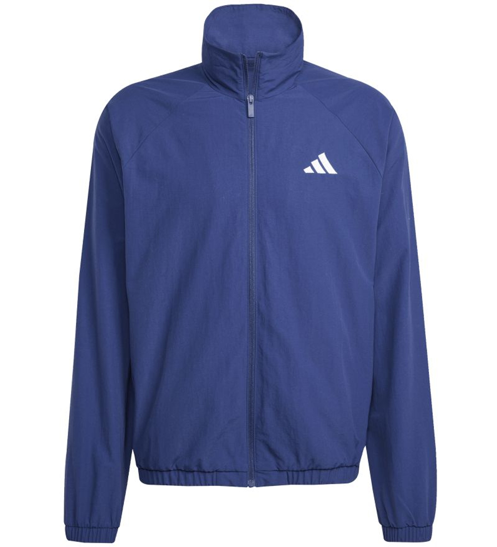Мужская теннисная куртка Adidas Essentials With Small Logo - dark blue/white