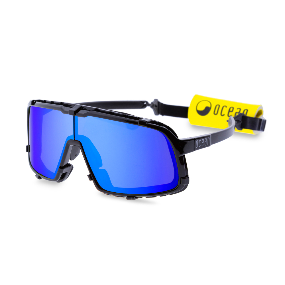 Спортивные очки OCEAN Leucate Matte black / Blue revo lenses