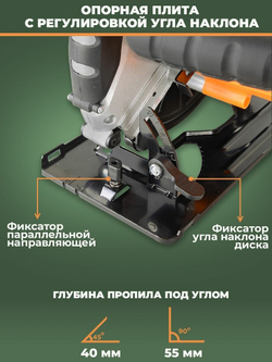 Дисковая пила ВИХРЬ ДП-185/1600