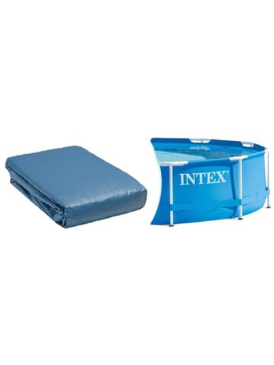 Чаша для каркасного бассейна 457 см Intex 10098, сменный лайнер Prism Frame (светло-синий)