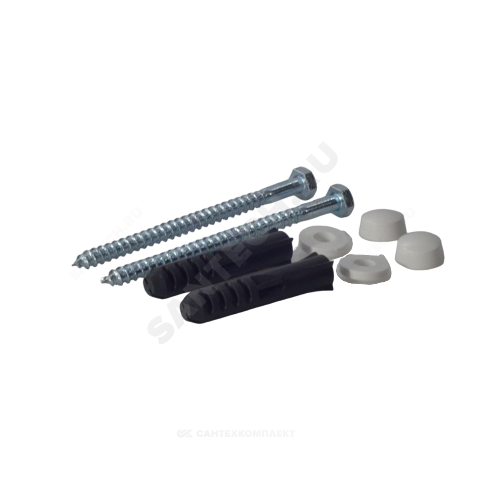Крепление унитаза к полу D6x90 с шестигранной головкой, колпачки белые Б-90 Филд-А .