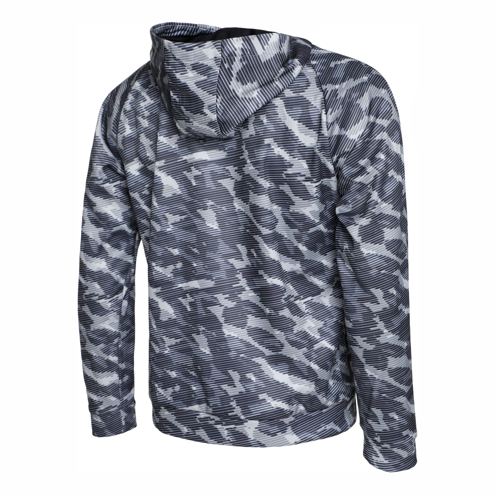Мужская кофта теннисная New Balance Tenacity Performance Printed Hoody Men - Black, Multicoloured