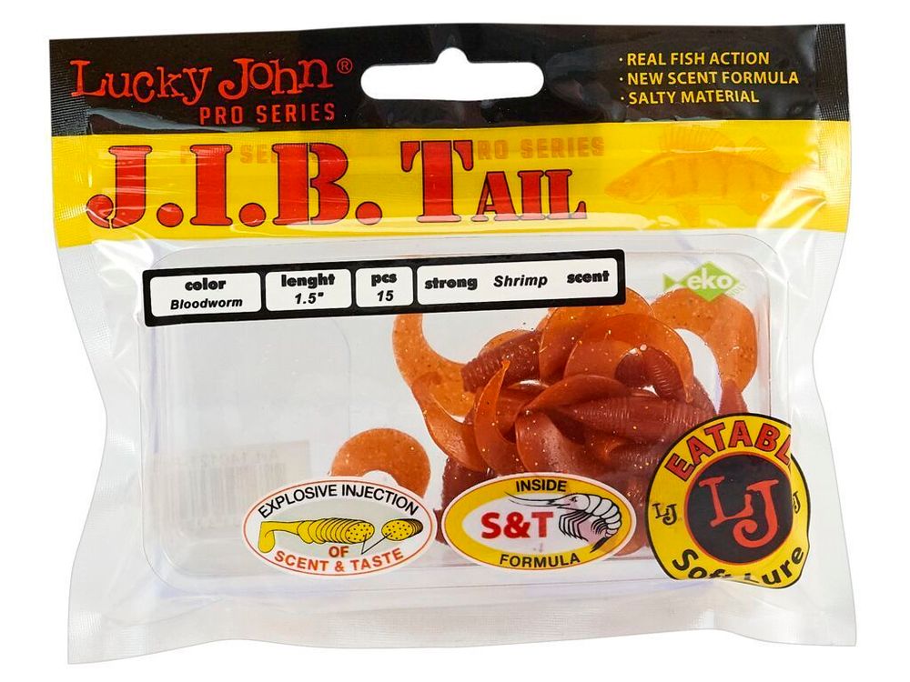 Мягкая приманка Lucky John J.I.B TAIL 1.5in (38 мм), цвет PA39, 15 шт/уп