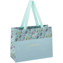 Пакет подарочный 23*18*10см MESHU "Pastel blue", отд. фольгой, матовая ламинация