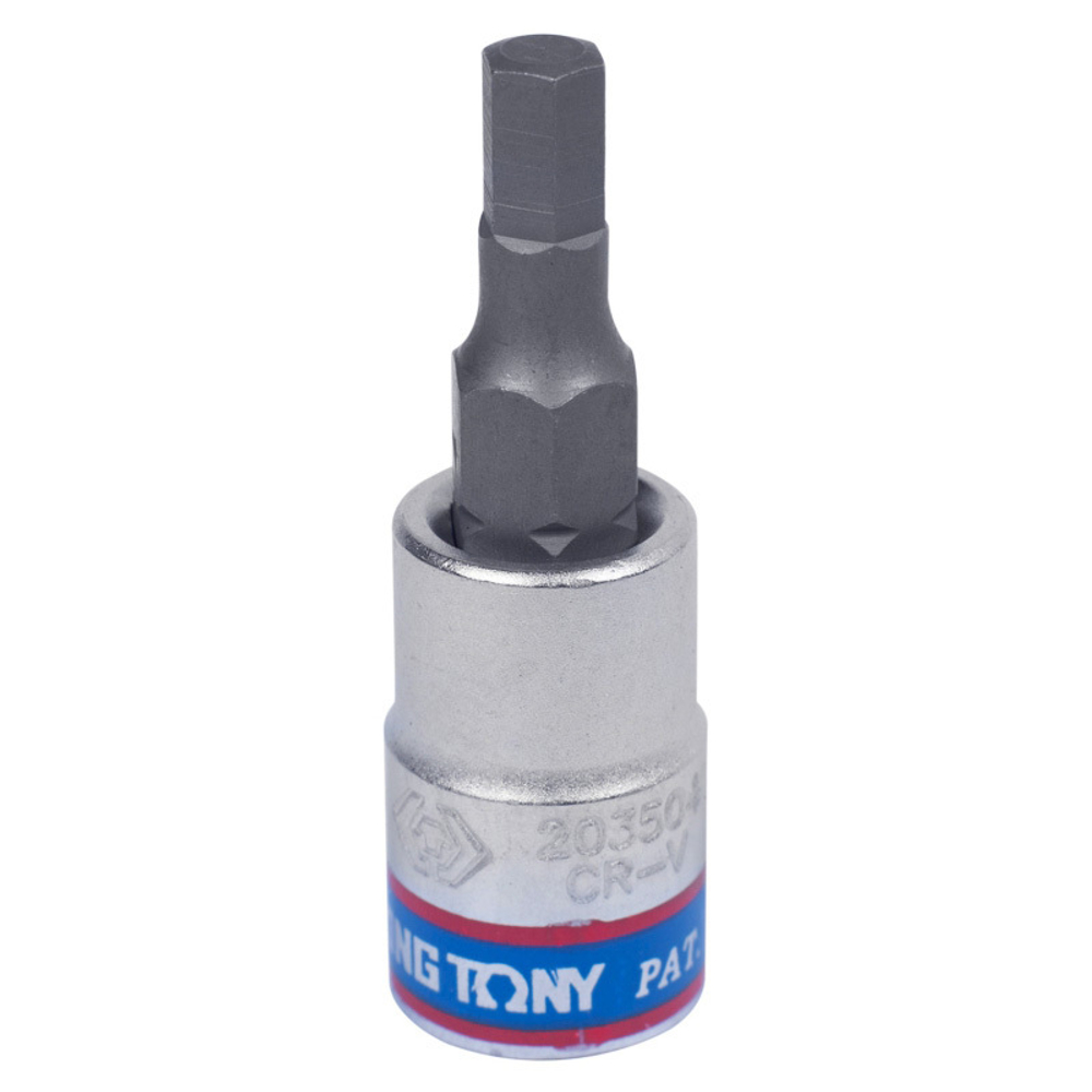 KING TONY (203504) Насадка (бита) торцевая 1/4", L = 37 мм, HEX, 4 мм