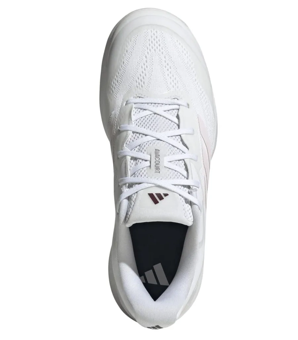 Женские теннисные кроссовки Adidas Avacourt 3 - cloud white/distilled pink/maroon