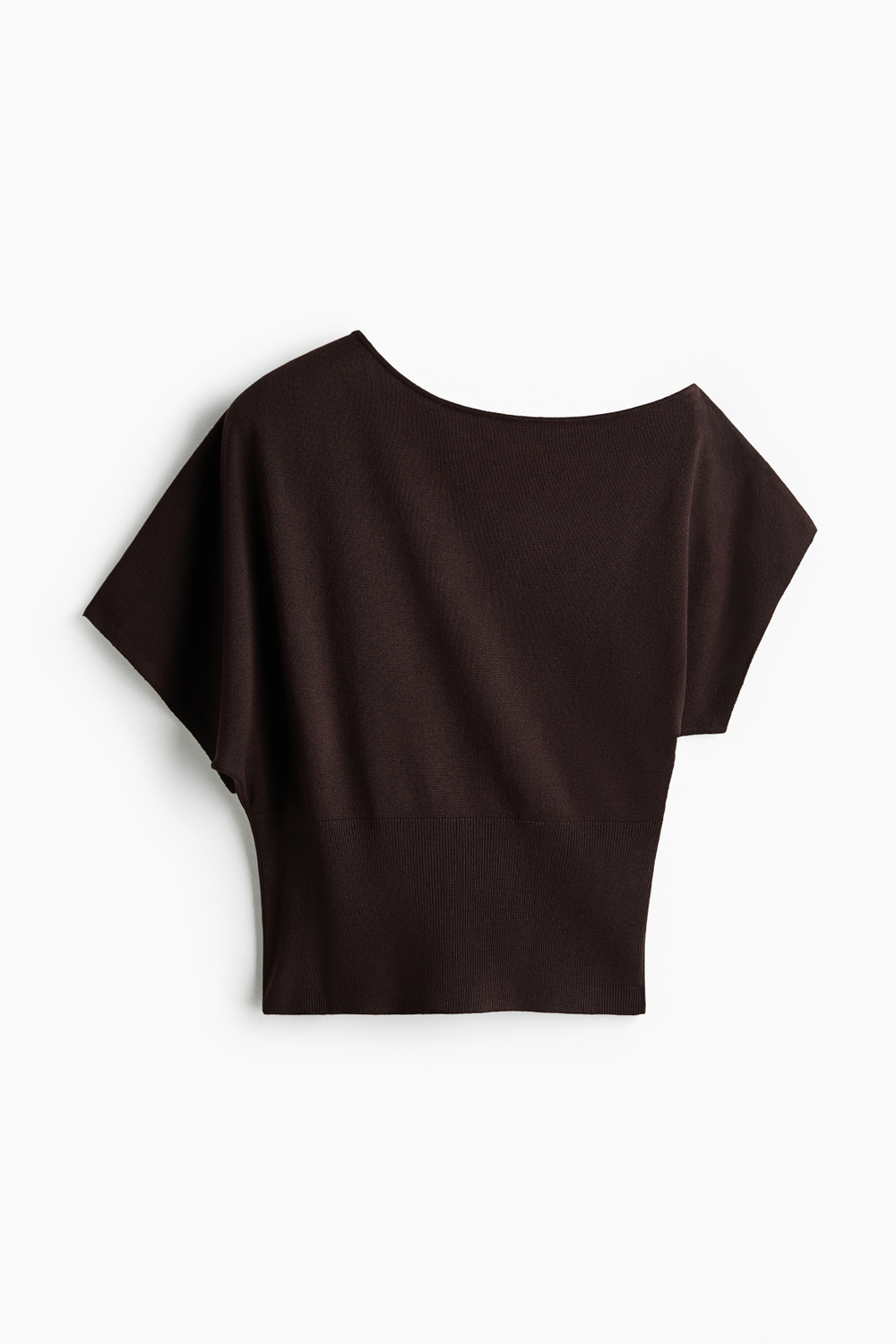 Тонкий трикотажный топ на одно плечо — Кремовый — H&M 1338432