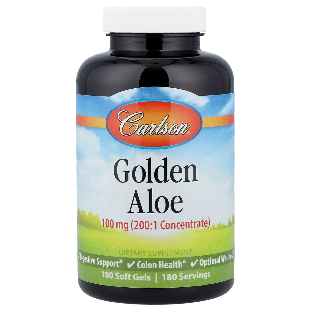 Carlson, Golden Aloe, 100 мг, 180 мягких таблеток