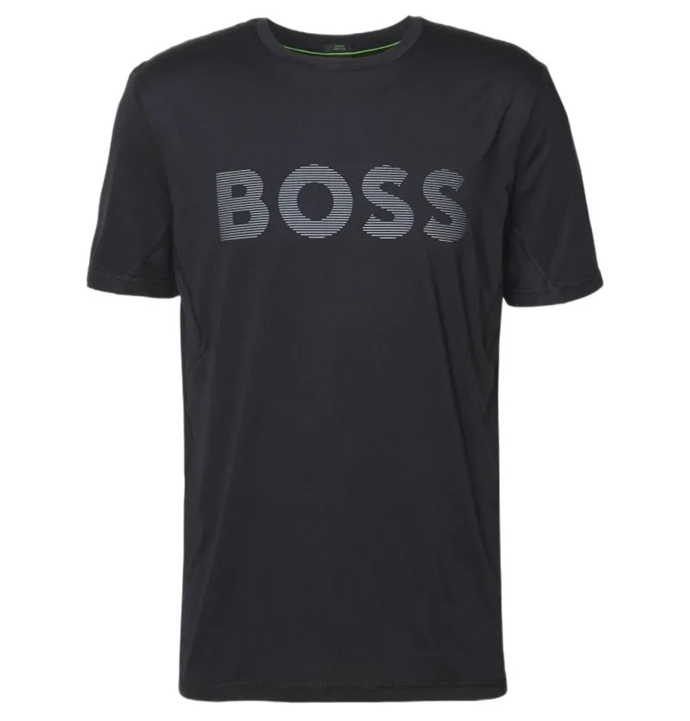 Мужская теннисная футболка BOSS Slim Fit Active Logo - black