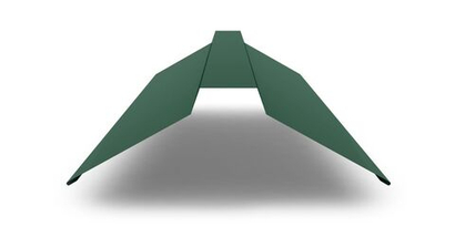 Планка конька плоского с покрытием Полиэстер 0,45мм, цвет RAL 6005 2м