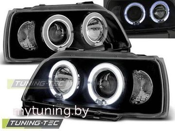 Передние фары Renault Clio 1 angel eyes black