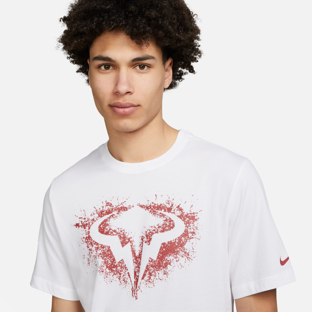 Мужское теннисное поло Nike Dri-Fit Rafa Nadal Court SU23 T-Shirt Men - White, Multicoloured